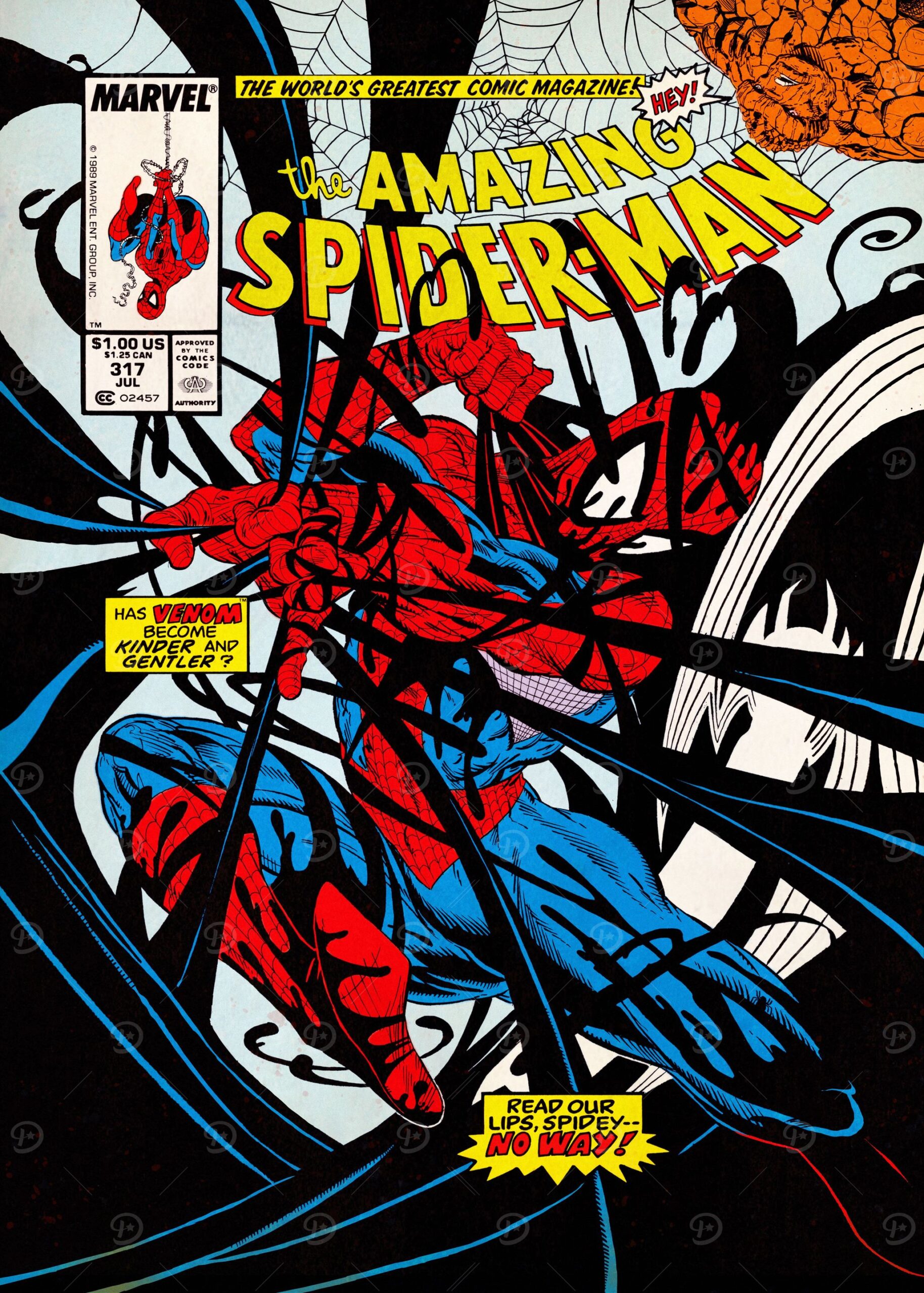 Spider-Man vs Venom - The Amazing Spider-Man #317 Vintage Comic Cover