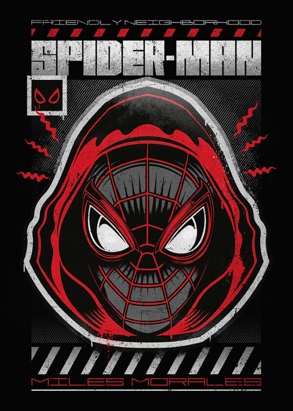 Gritty Miles Morales Spider-Man Portrait