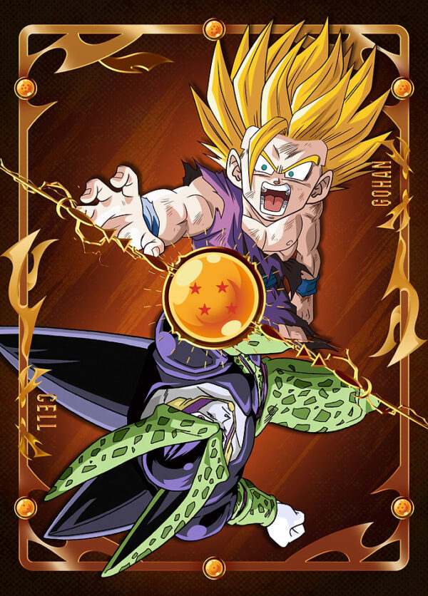 Боевая карта DBZ: Супер Саян Гохан против Cell