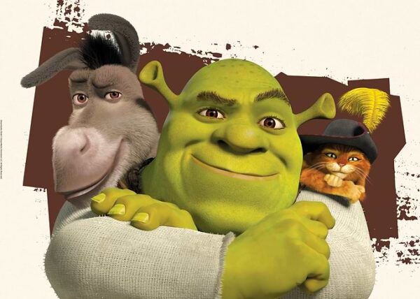 Shrek, Donkey and Puss