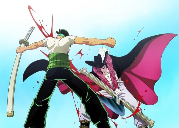 Iconic Moments Brushed Zoro vs Dracule Mihawk