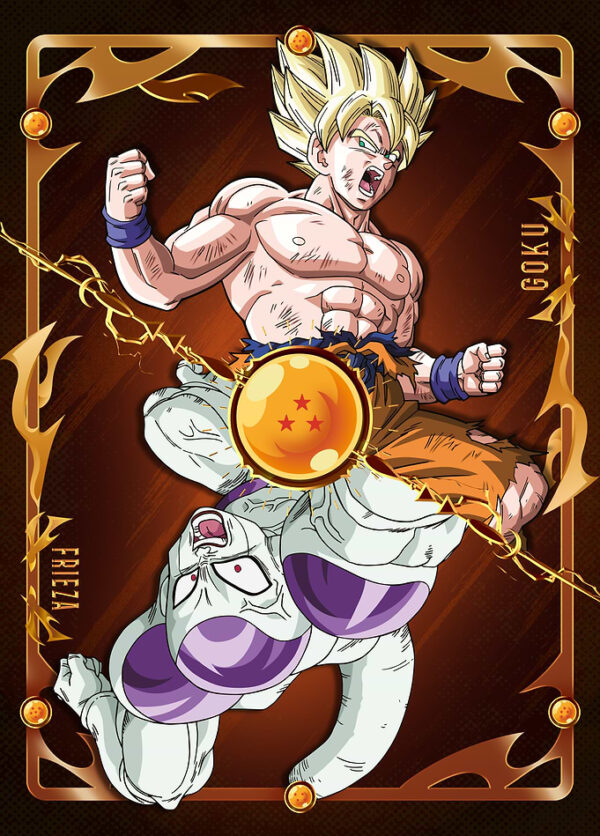 Боевая карта DBZ: Супер Саян Гоку против Фризы