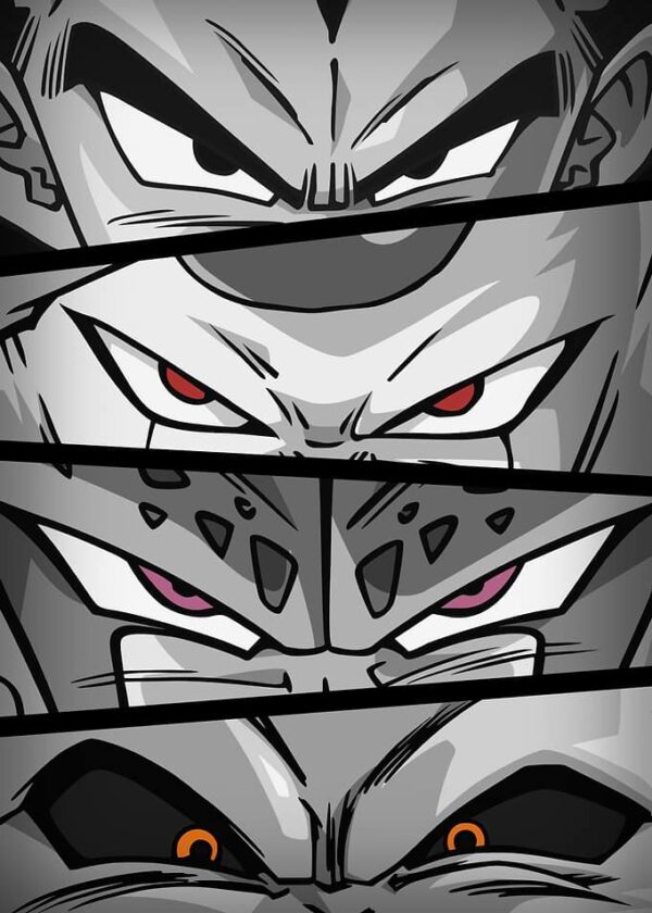 DBZ Eyes Villians BW
