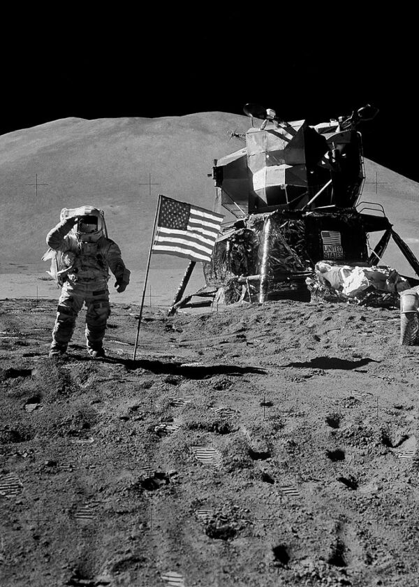 on the Moon BW