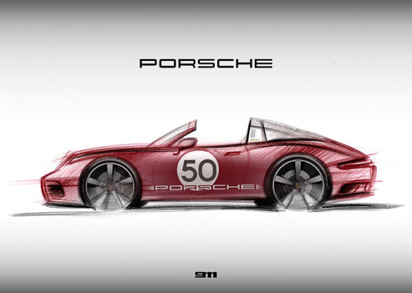 Porsche 911 Targa Sketch