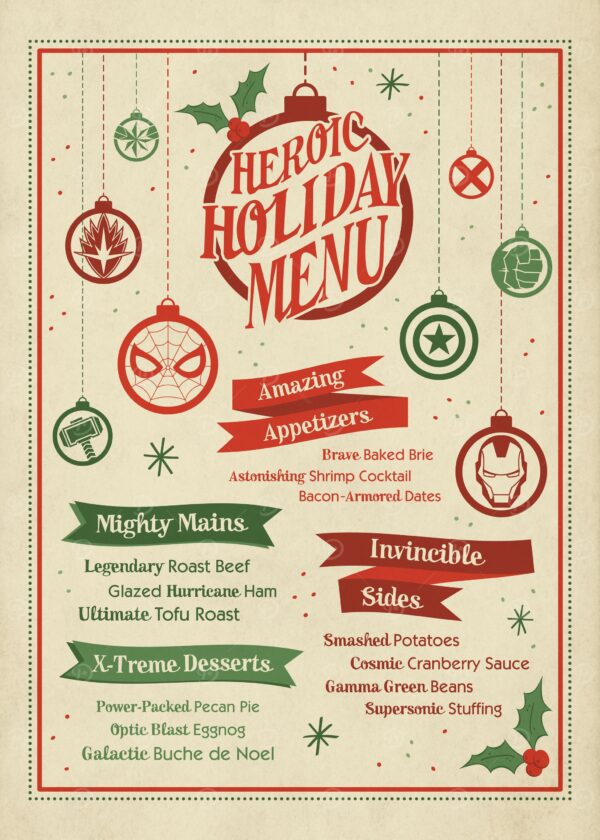 Holiday menu