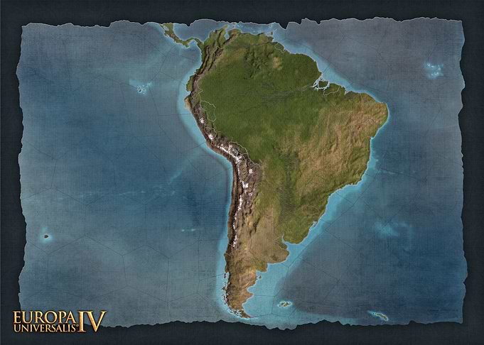 South America Blue Terrain