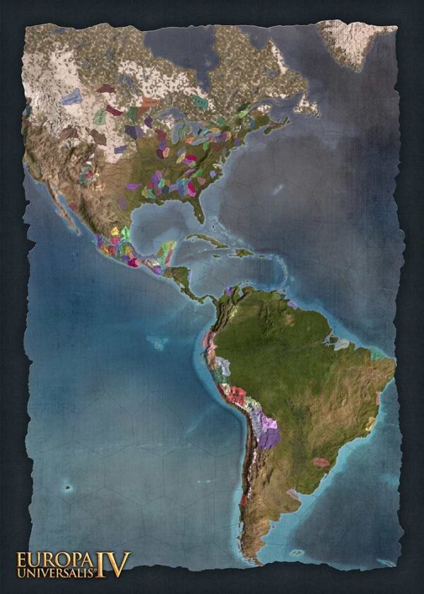 Americas Blue Map