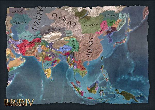 Asia Blue Map