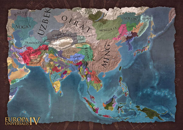 Asia Brown Map