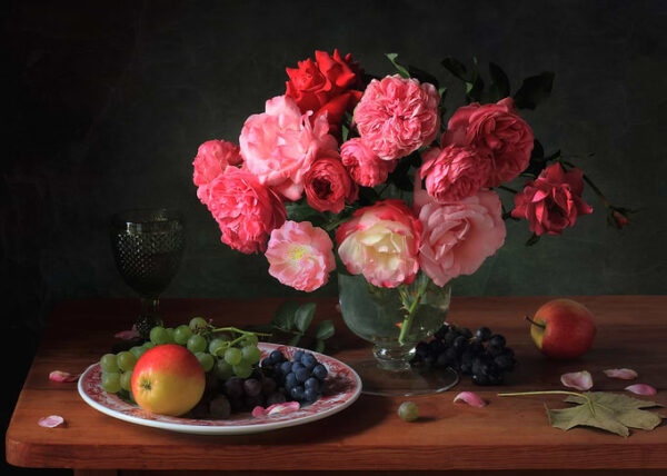 Roses with Fruits