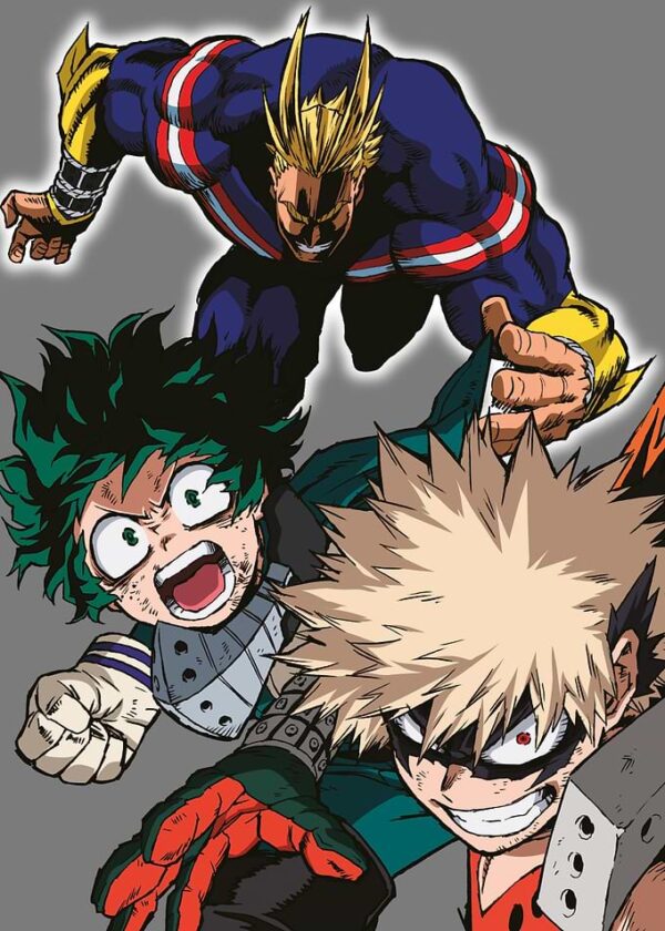 All Might, Deku and Bakugo