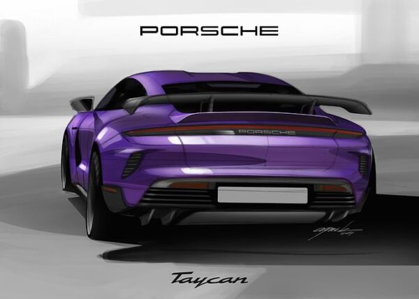 Porsche Taycan Rear View 2