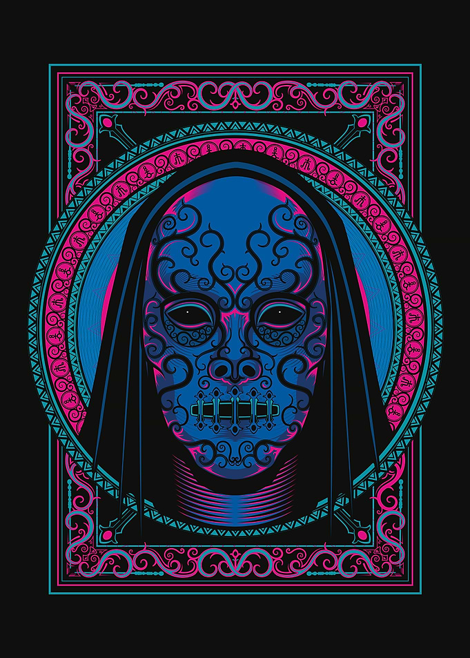 Death Eater Mask Blue