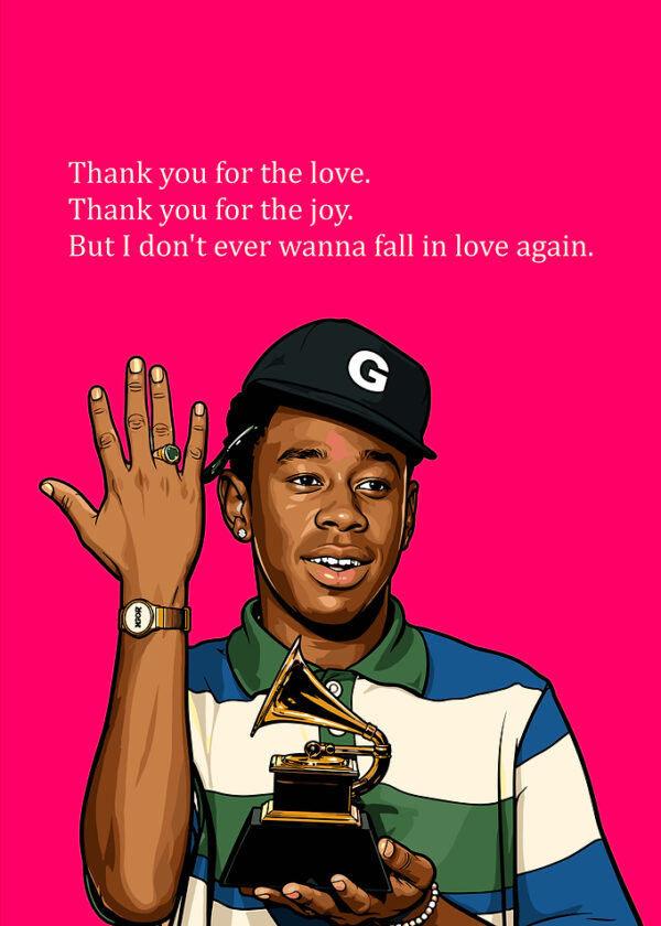 Tyler, The Creator with Grammy Award
