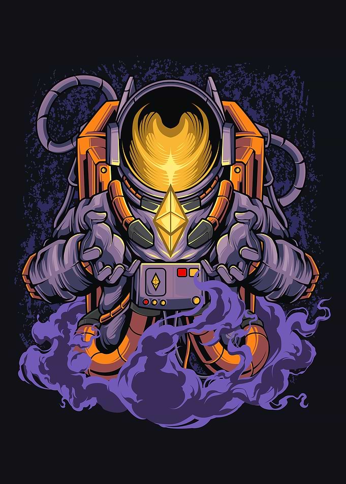 Ethereum Astronaut Digital Art