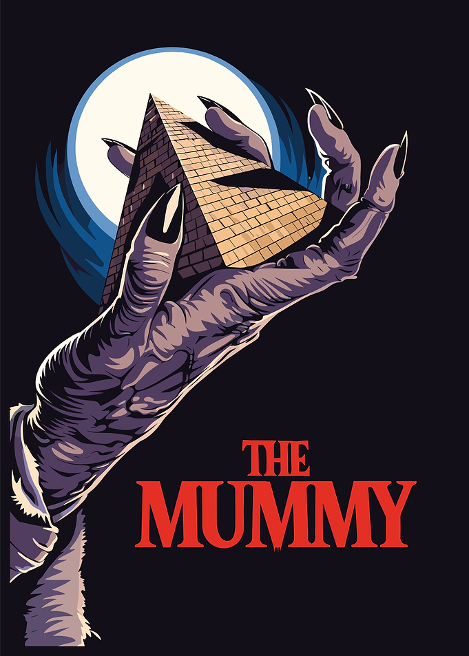 The Mummy Pyramid Hand Poster