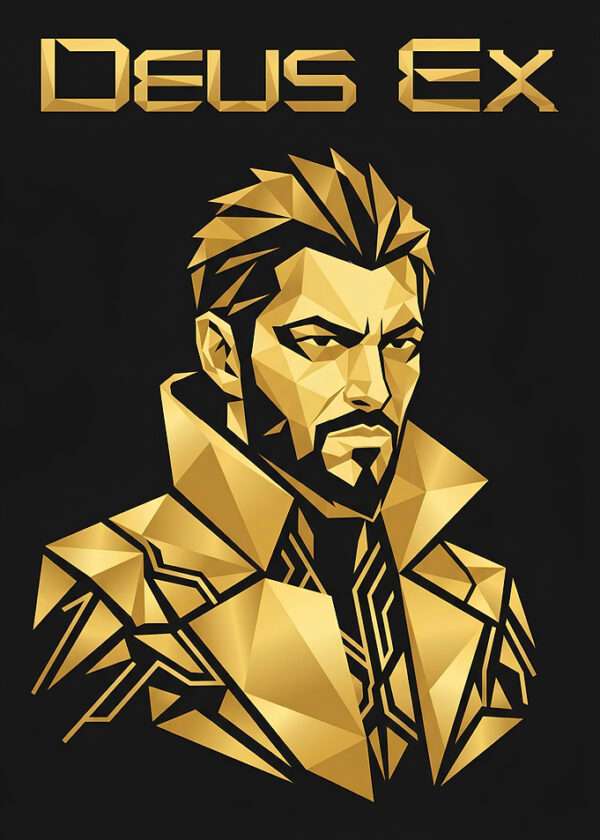 Deus Ex Adam Jensen Gold Portrait