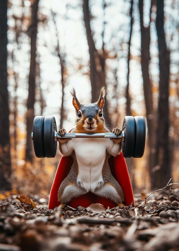 Squirrel Superhero Workout