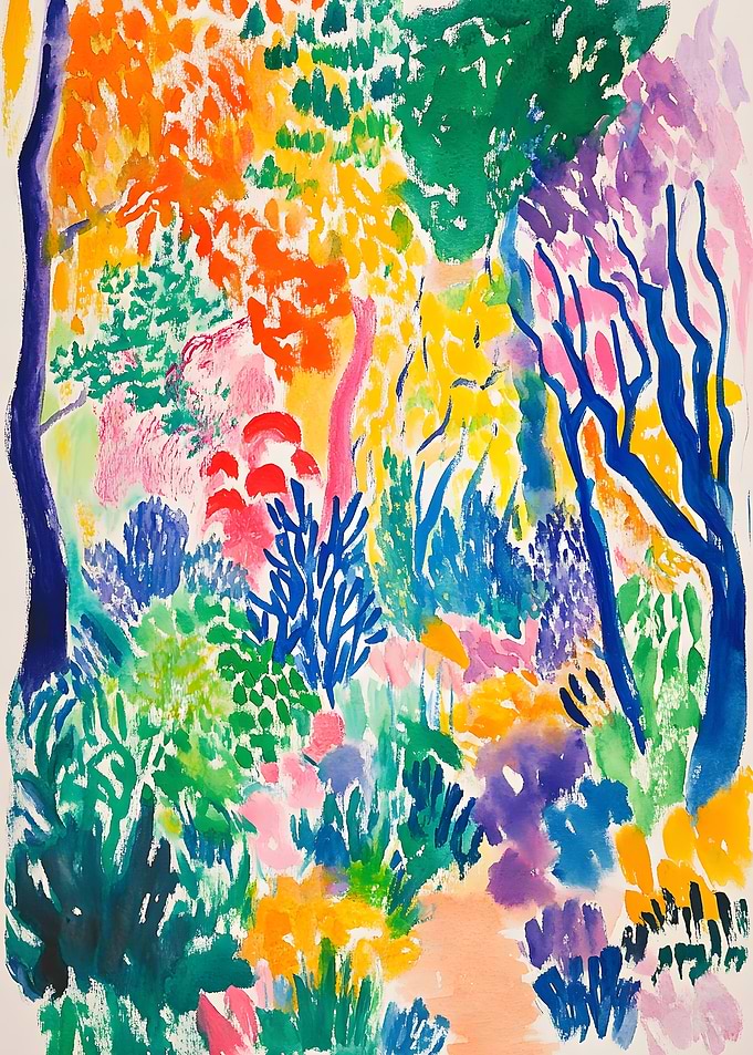 Colorful Garden Painting