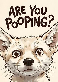 Funny Fennec Fox Bathroom Sign