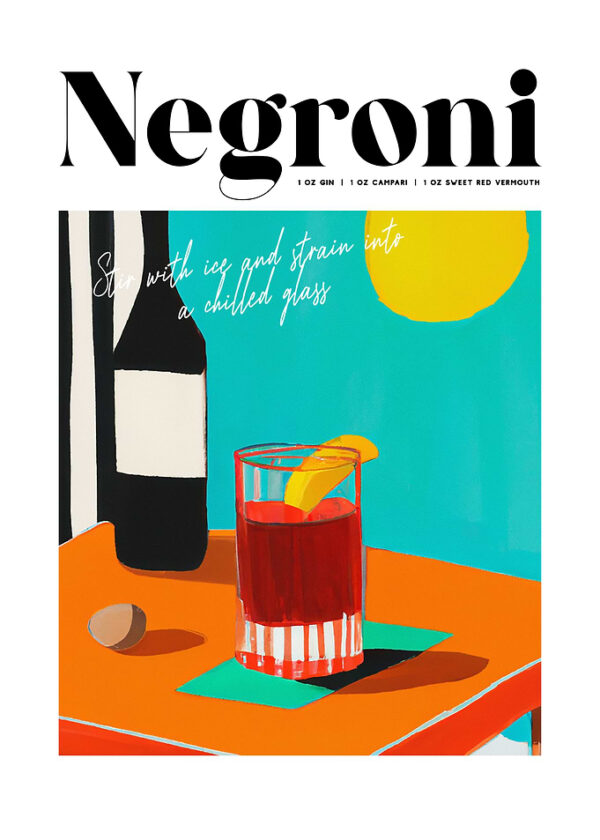 Turquoise Negroni Art