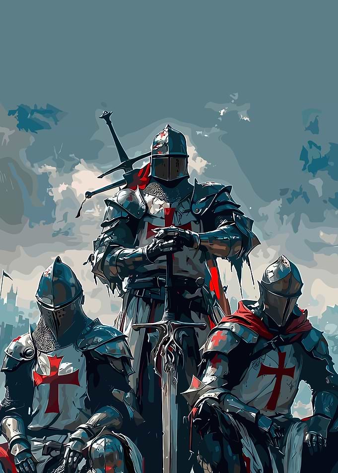Crusader Knights in Armor