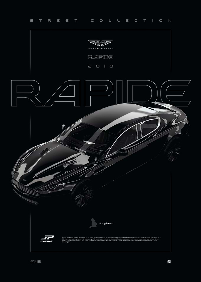 Aston Martin Rapide 2010 Poster