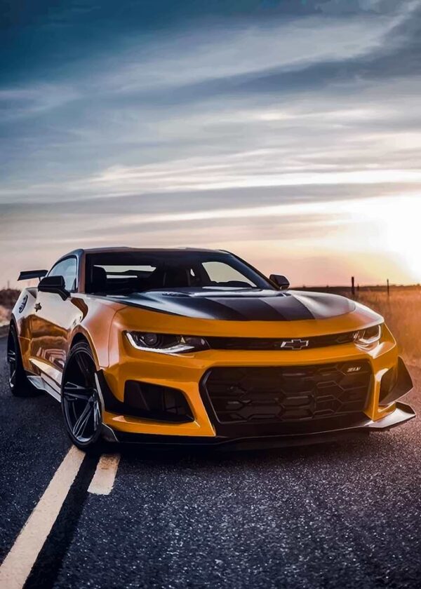 Yellow Camaro Muscle Car