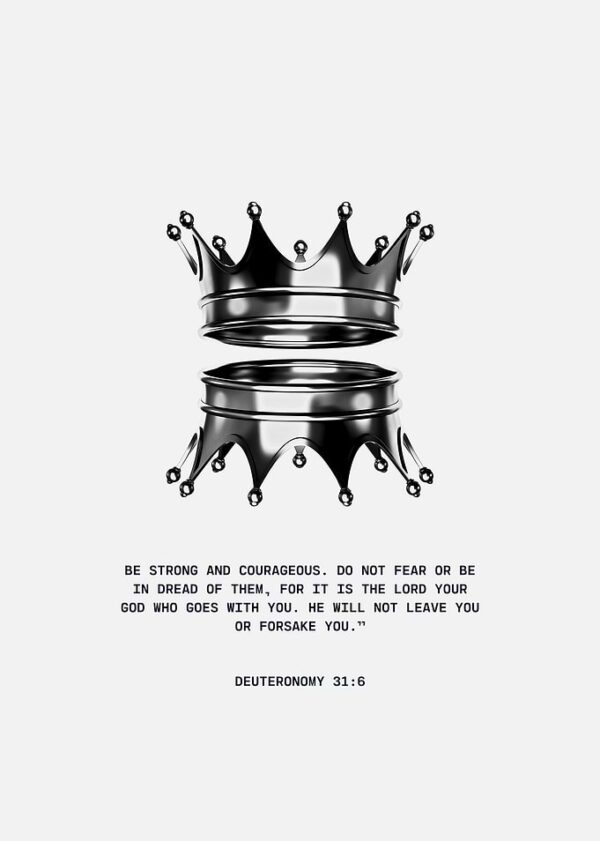 Silver Crown & Bible Verse