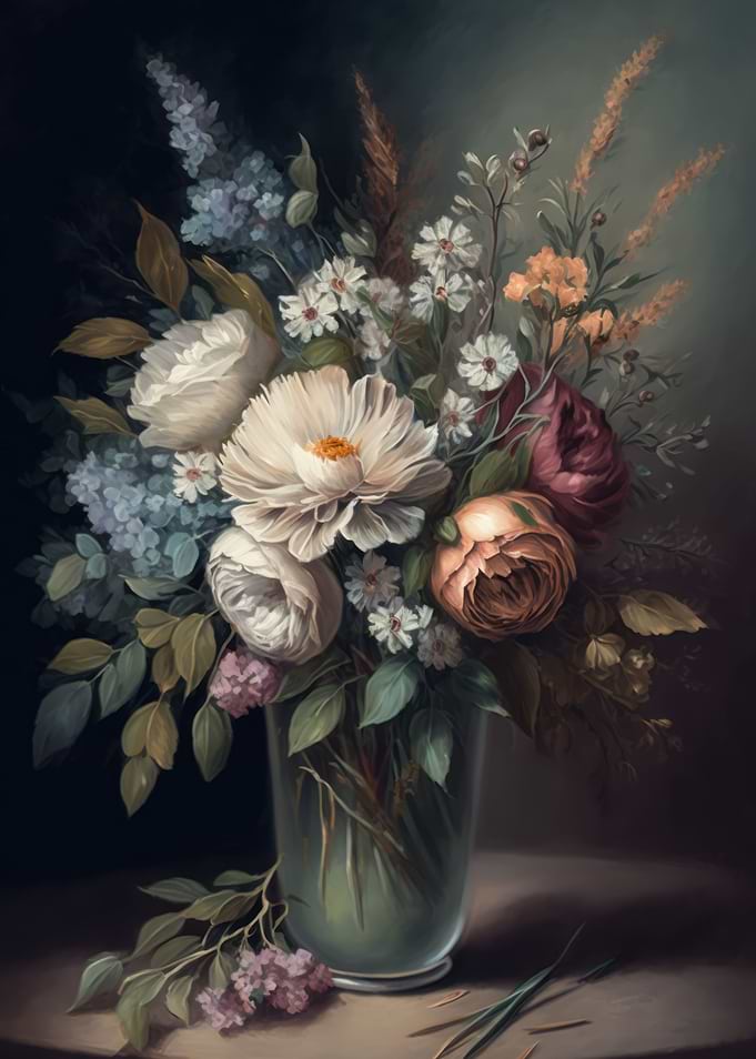 Flower Still Life Painting