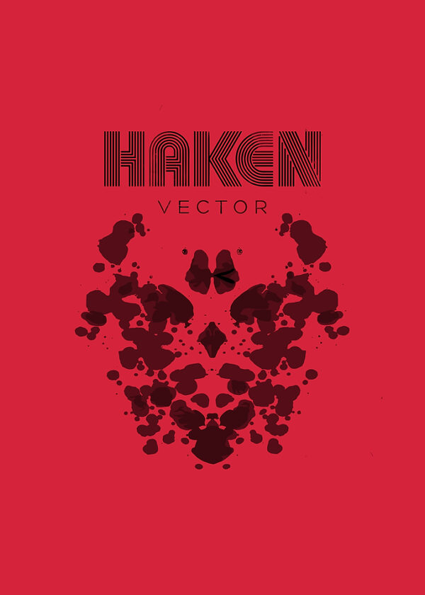 Haken Vector Rorschach Inkblot Art