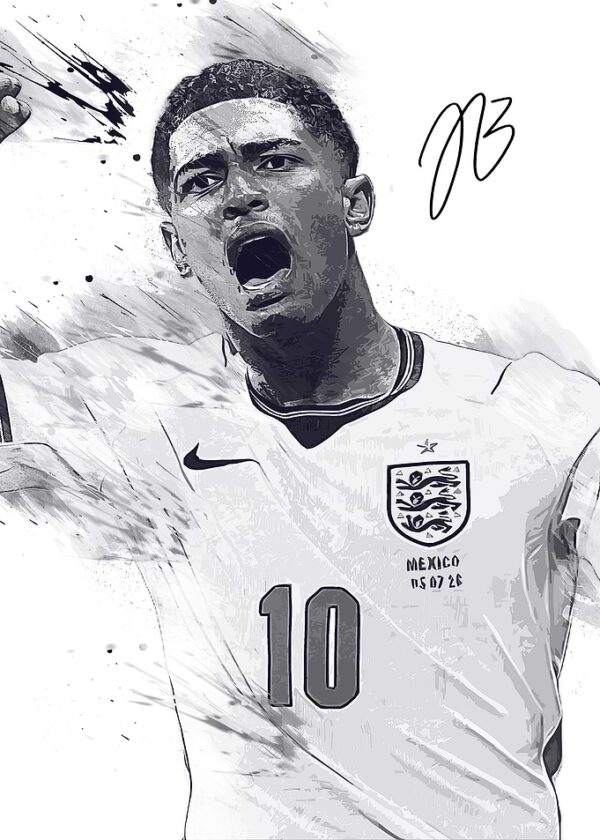 Jude Bellingham England Soccer Portrait
