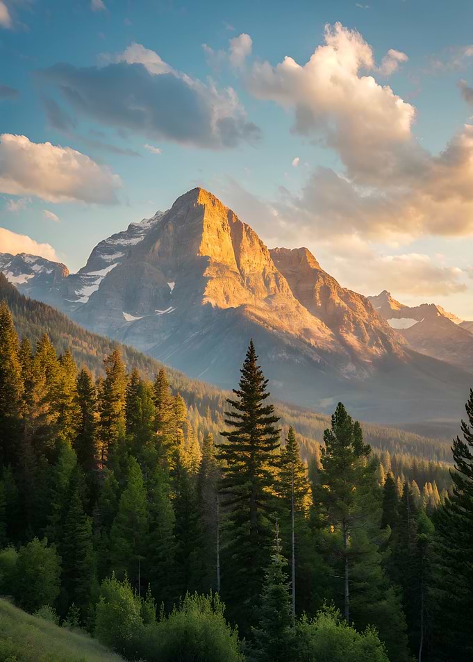 Mountain Sunset Landscape