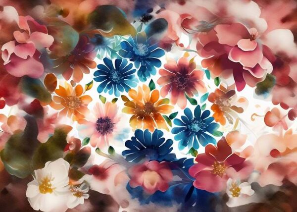 Floral pastel colors