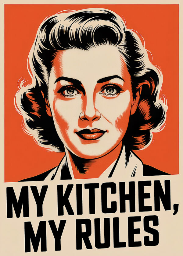 My Kitchen My Rules Retro Poster