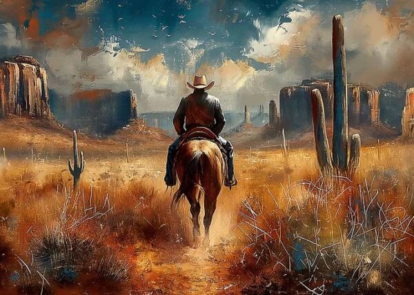 Lone cowboy of the Wild