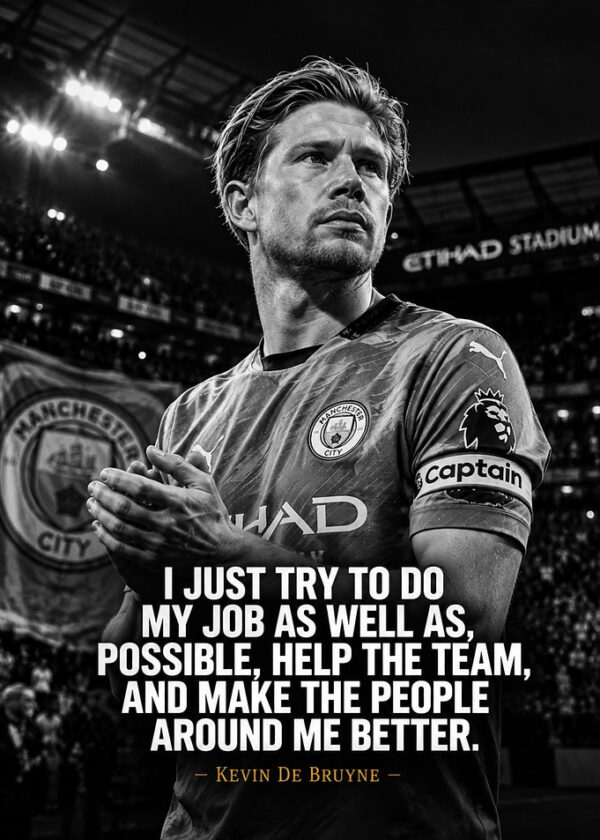 Kevin De Bruyne Inspirational Quote Poster