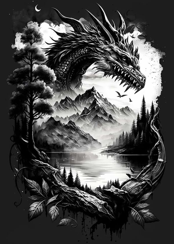 Mountain Dragon DrawingAnc