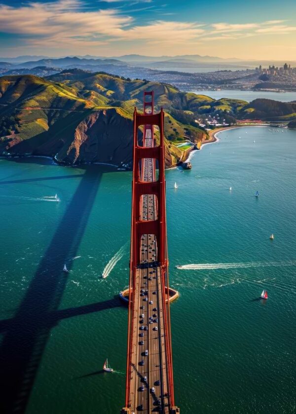 Golden Gate Bridge Aerial View
