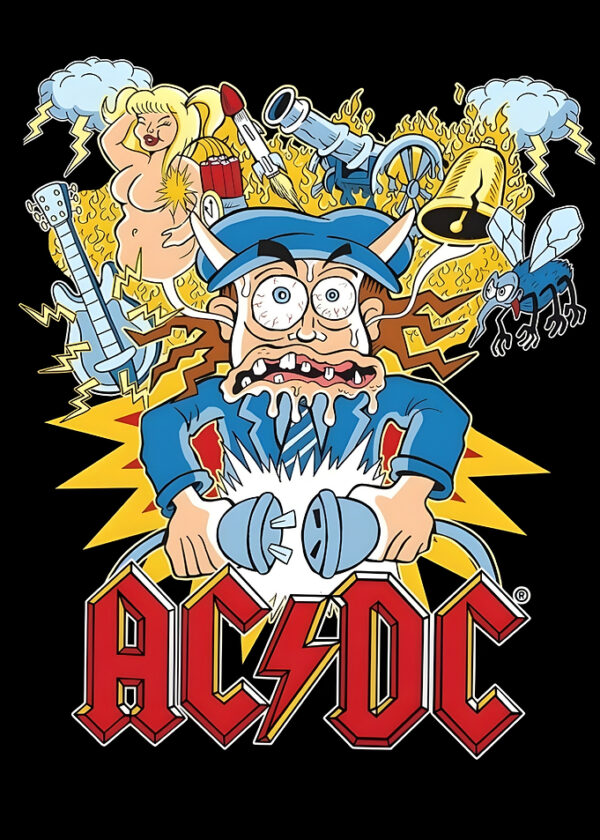 AC/DC Cartoon with Electric Theme
