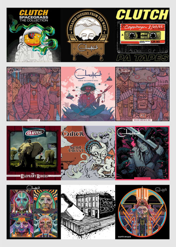 Clutch Album Covers Collage