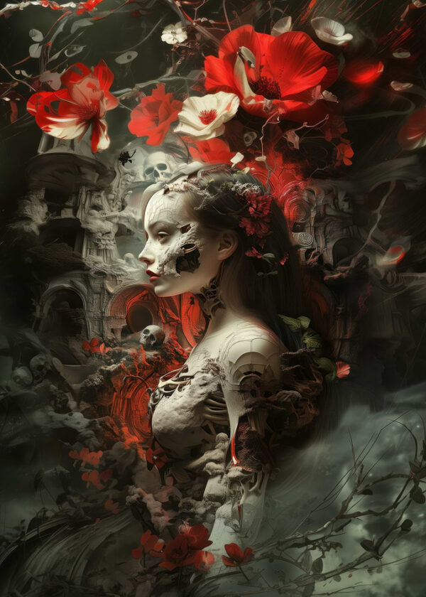 Floral Skeleton Woman