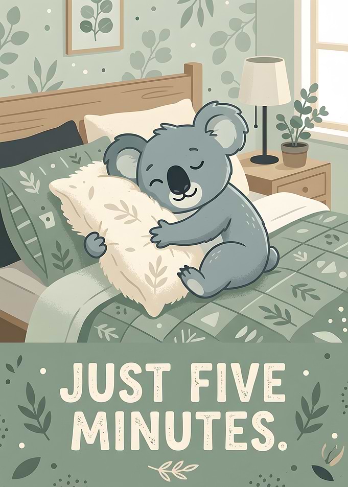 Cute Koala Sleeping Just Five Minutes