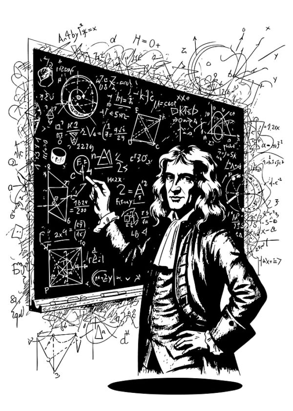 Isaac Newton and the Blackboard
