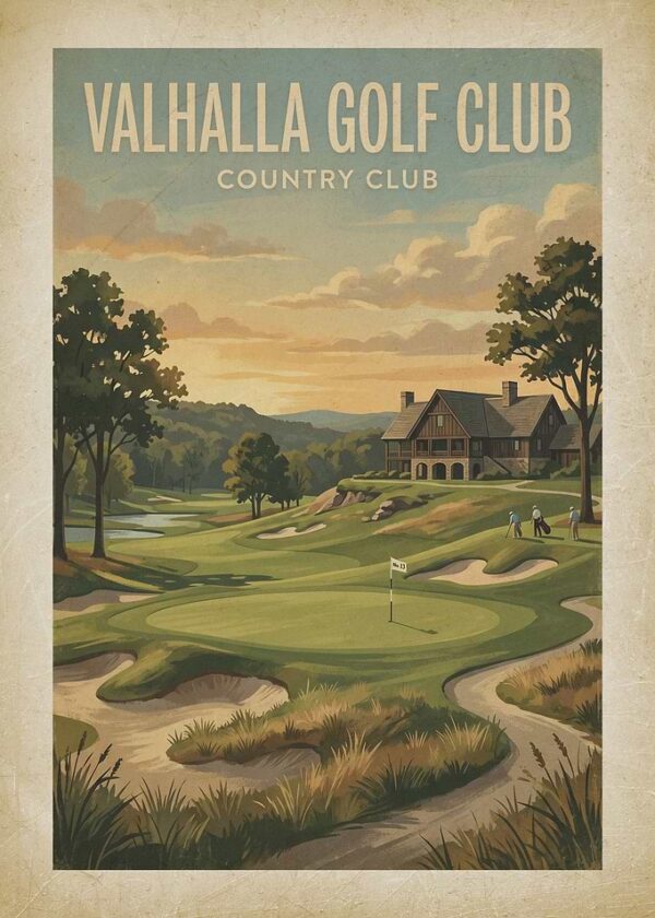 Valhalla Golf Club Vintage Poster