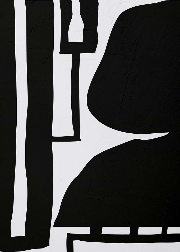 Abstract Black and White Composition