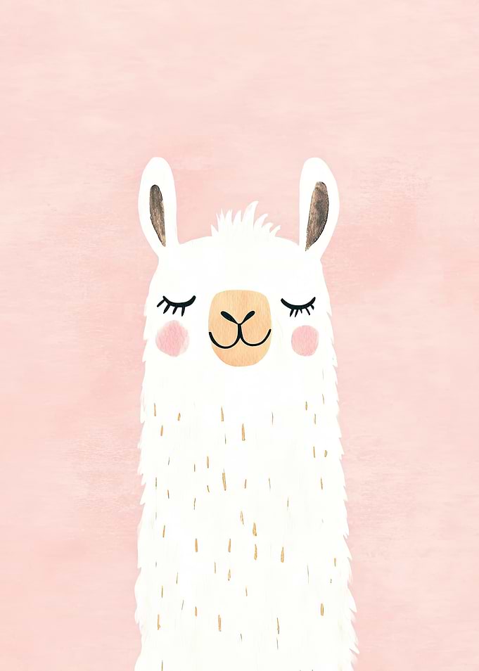 Cute Llama Illustration