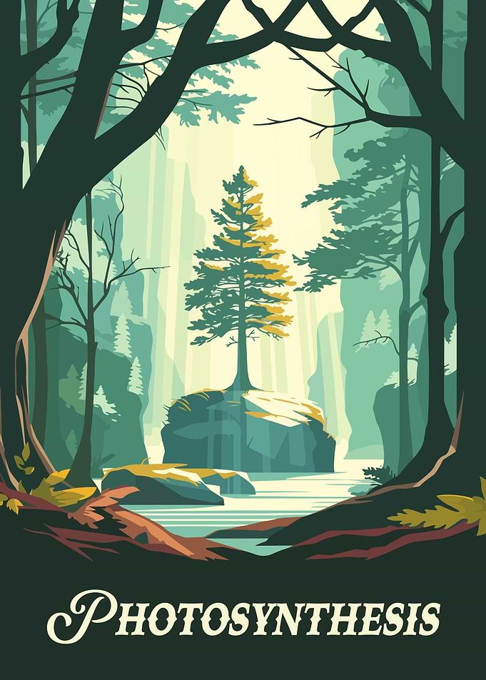 Photosynthesis Board Game Inspired Illustration Poster