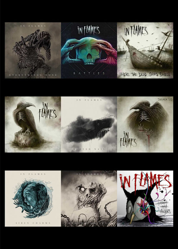 In Flames Album Covers Collage